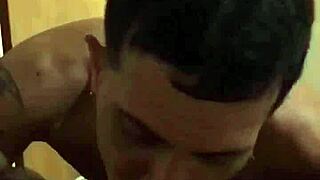 Grindr cruising brazilian bbc blowjob creampie