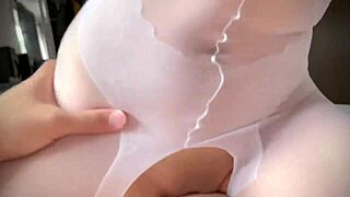 18-Year-Old Latina Fucked Hard and Covered in Cum on Her Tits!