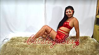 Sexxxy Milf Lingerie Photoshoot Teases Natural Tits Legs and Pussy Curves