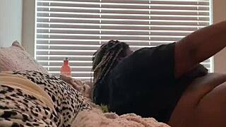 pregnant milf's tight pussy creampied hard missionary with big black cock