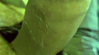 tattooist drains my swollen balls mid-session tease