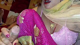 Beautiful indian married bhabhi fingers pussy hard on wedding night
