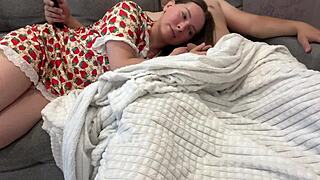 Married Couple's Rough Homemade Wedding Sex: Horny Bride Rides Big Ass Pounding.