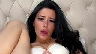 Who's this slutty british girlfriend gagging on dildo pov?