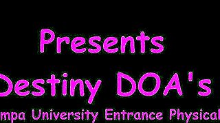 tampa university nurse destiny doa spreads big ass tits in latex heels for physical fingering humiliation backstage