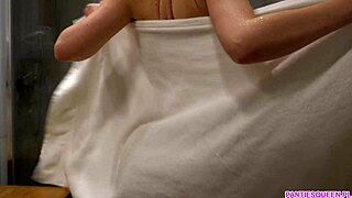 step sister showers with unshaven pussy closeup