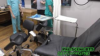 Ever wonder how a Canadian patient's bound penis throbs under nurse's latex-gloved femdom domination in hospital backstage?