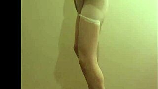crossdresser maria parades white nylon panties, dress, leggings and high heels fetish