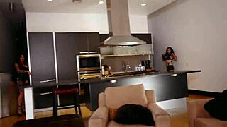 Jenevieve Hexx and Vinyl Vixon share big dick pov blowjob cumswap swallow