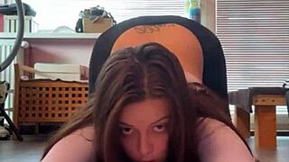 Busty tattooed milf mommy stretches curvy big ass and tits yoga style