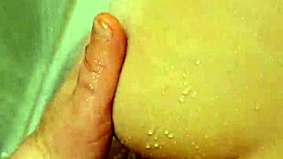hot wife delivers steamy bath blowjob handjob with fiery nails