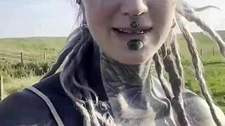 Just a tattooed happy hippy country girl chatting with cows and you too