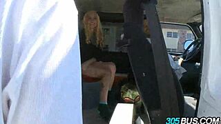 french teen julie j humiliated for cash sucking cock on public bus