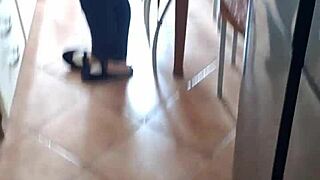 guy sneaks into lover's house fucks her while she chats on phone