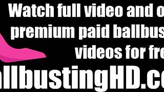 hottest babe on knees unleashes sexy new year ball kicks