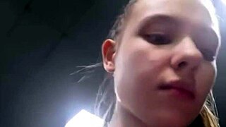 who squirts hardest in public gym close-up?