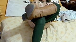 stepmom masturbates hairy pussy twice begging your cock in erotic homemade show