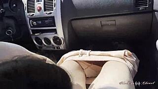 Quick Car Blowjob and Titty Handjob Cumshot on the Road?