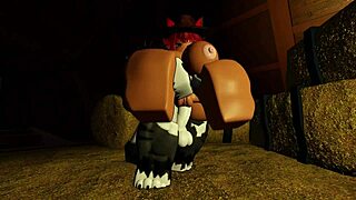 Who's milking this big-dicked wolf while getting fucked cowgirl and doggystyle?