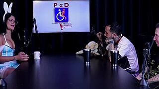 Tattooed Brazilian Tifany Rocha's Saucy Interview Casting Full of Sheer Red Putaria