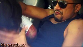 Bound hitchhiker teen gagging deepthroat fetish blowjob