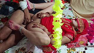 Indian couple's first suhagraat doggy with hindi moans