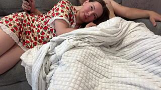 Married Couple's Rough Homemade Wedding Sex: Horny Bride Rides Big Ass Pounding.