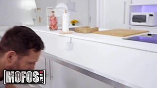 can this kitchen cutie rebecca volpetti handle my huge cock?