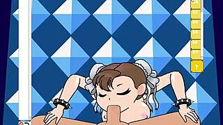 street fighter chun li takes anal creampie after street blowjob fight