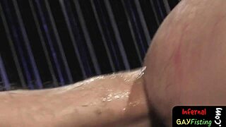 Twunk Stretches Gay's Tight Ass with Rough Fisting Bondage