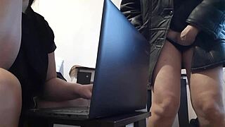 what if she catches me stroking near her desk?