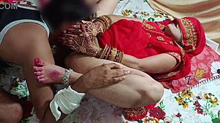 Indian couple's first suhagraat doggy with hindi moans