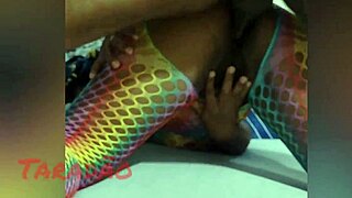 my ebony bbw's tight asshole licked before anal pounding