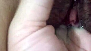 probing deep inside my girlfriend's tight young vagina walls