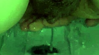 Mature brunette Gretala spreads her big hairy pussy wide