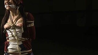 Bound Gagged Clamped Lesbian Endures Whipping Anal Domination