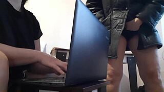 what if she catches me stroking near her desk?