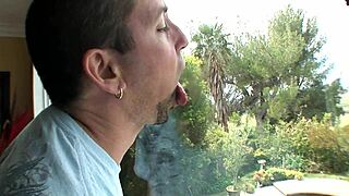 Emi Reyes' shaved mexicunt gapes from big cock doggystyle. Heels fishnets riding ends in facial cumshot.