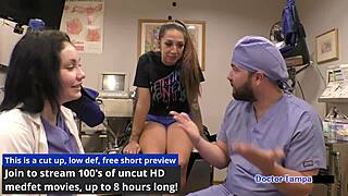 Dr Tampa gives Stefania Mafra's tanned tits and ass a humiliating exam!