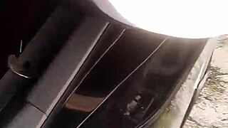 daisyjo1975 pegs guy hard outdoors in retro blue film