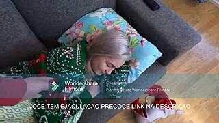 Girls Giving It Up On Christmas Bro Watching Sis