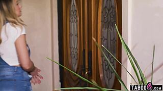 Naughty Lesbian Couple Hires Teen Nanny River Lynn to Lick!