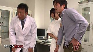 yo nurse wanna join this brutal threesome for blowjobs and shaved pussy pounding?