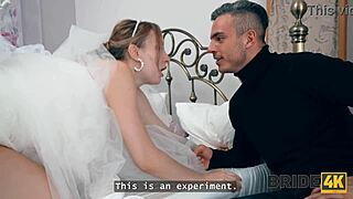 slutty bride cheats on groom sharing all holes with two cocks?