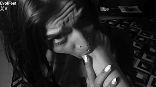 raven's sexy feet make her crave endless licking and sucking