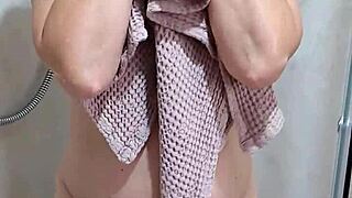 Naked Cleaning Lady Strips And Scrubs Housewife Style!