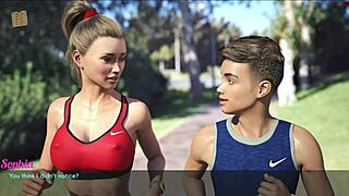 Wife Stepmom Jogging Outdoors