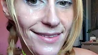 Vanessa hastings gags on dildo with sloppy spit humiliation