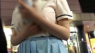 Japanese idol's j-cup tits jiggle in secret creampie and facial double blast