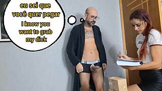 hey vovo, you flashing that cock for the delivery girl or what??